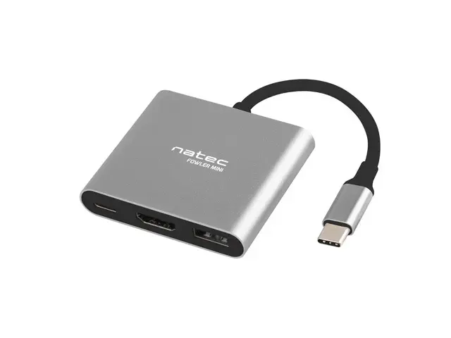 NATEC kelių prievadų Fowler USB-C pd. USB 3.0. HDMI 4K