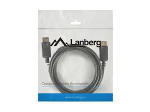 LANBERG CA-DPDP-10CC-0030-BK "Lanberg" kabelis Display Port M/M 3 m 4K juodas