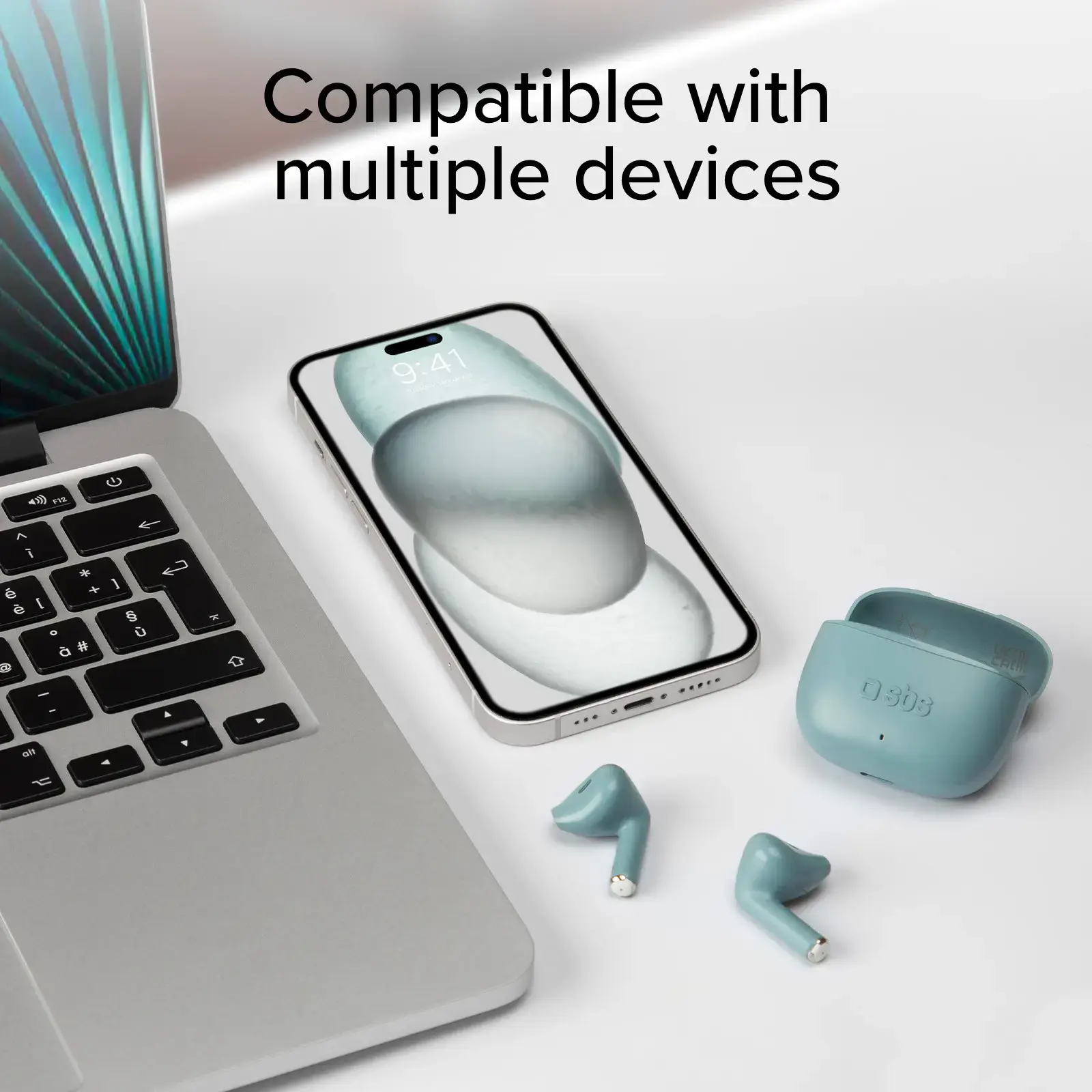 SBS wireless earbuds Go Pods TWS, petrol