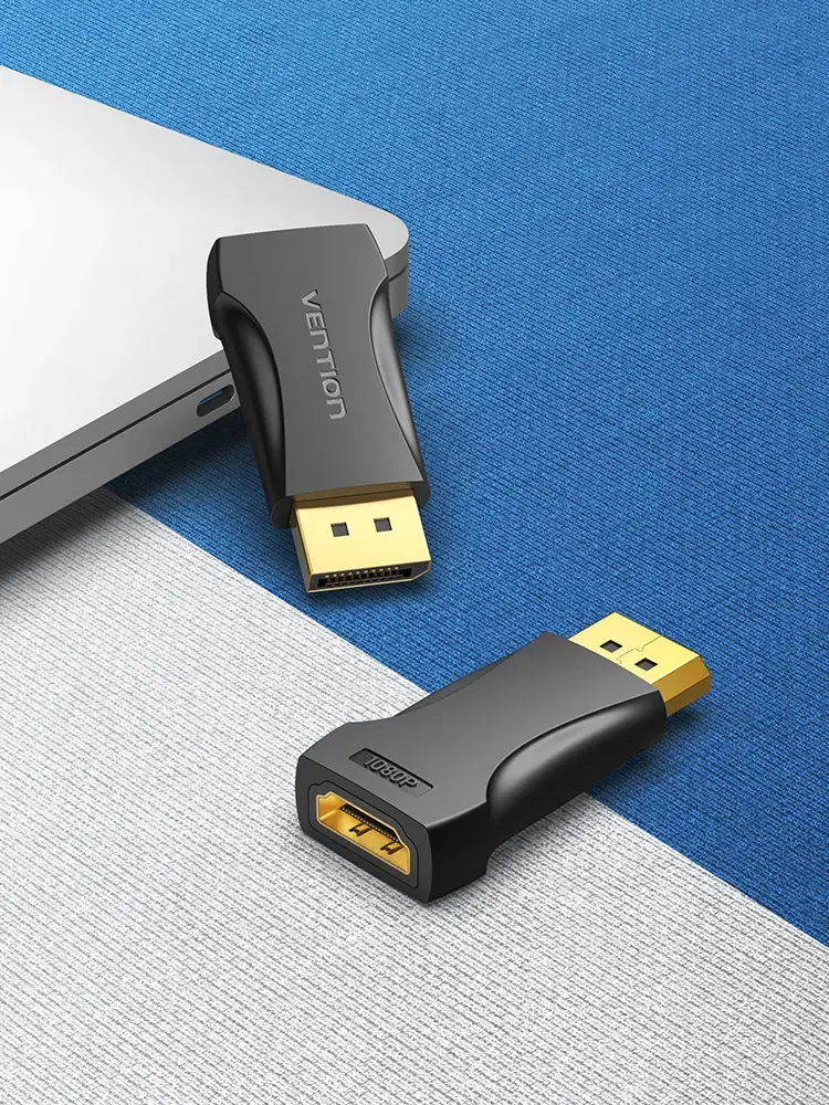 "Vention" "DisplayPort" vyriškos ir HDMI moteriškos lyties adapteris, juodas, "DisplayPort", HDMI, juodas