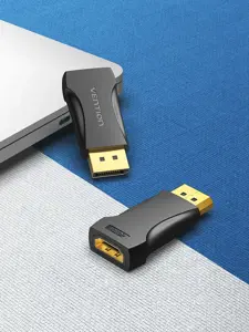 "Vention" "DisplayPort" vyriškos ir HDMI moteriškos lyties adapteris, juodas, "DisplayPort", HDMI, juodas