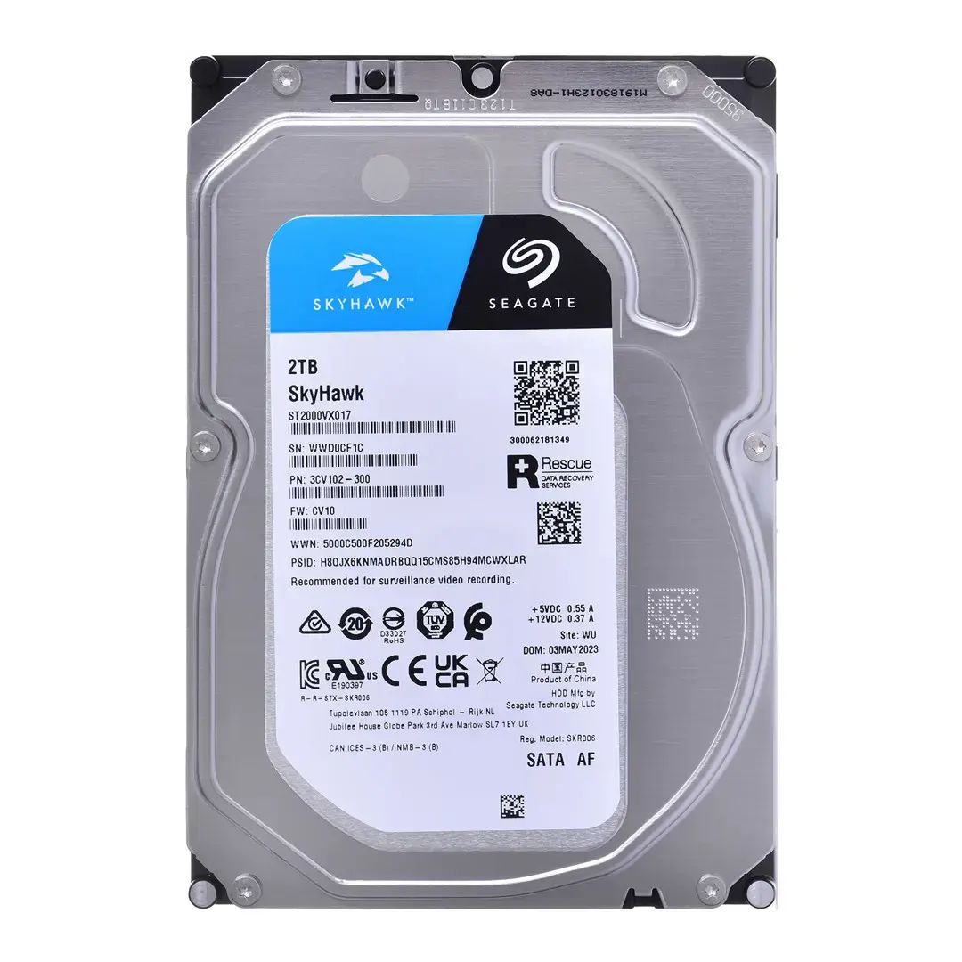 "SEAGATE Surveillance Skyhawk" 2 TB kietasis diskas SATA 6 Gb/s 256 MB spartinančiosios atminties 3,5 colių