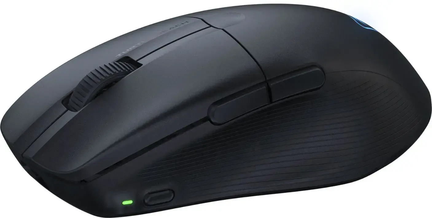 Turtle Beach Pure Air - Ultra-Light Wireless Ergonomic RGB Gaming Mouse, 26K DPI Optical Sensor, 125 hour Battery, Dual Wireless System, TITAN Optical Switches, Bluetooth, RGB Illumination. Semi-translucent Black, Right-hand, Optical, RF Wireless + Bluetooth, 26000 DPI, Black, Translucent