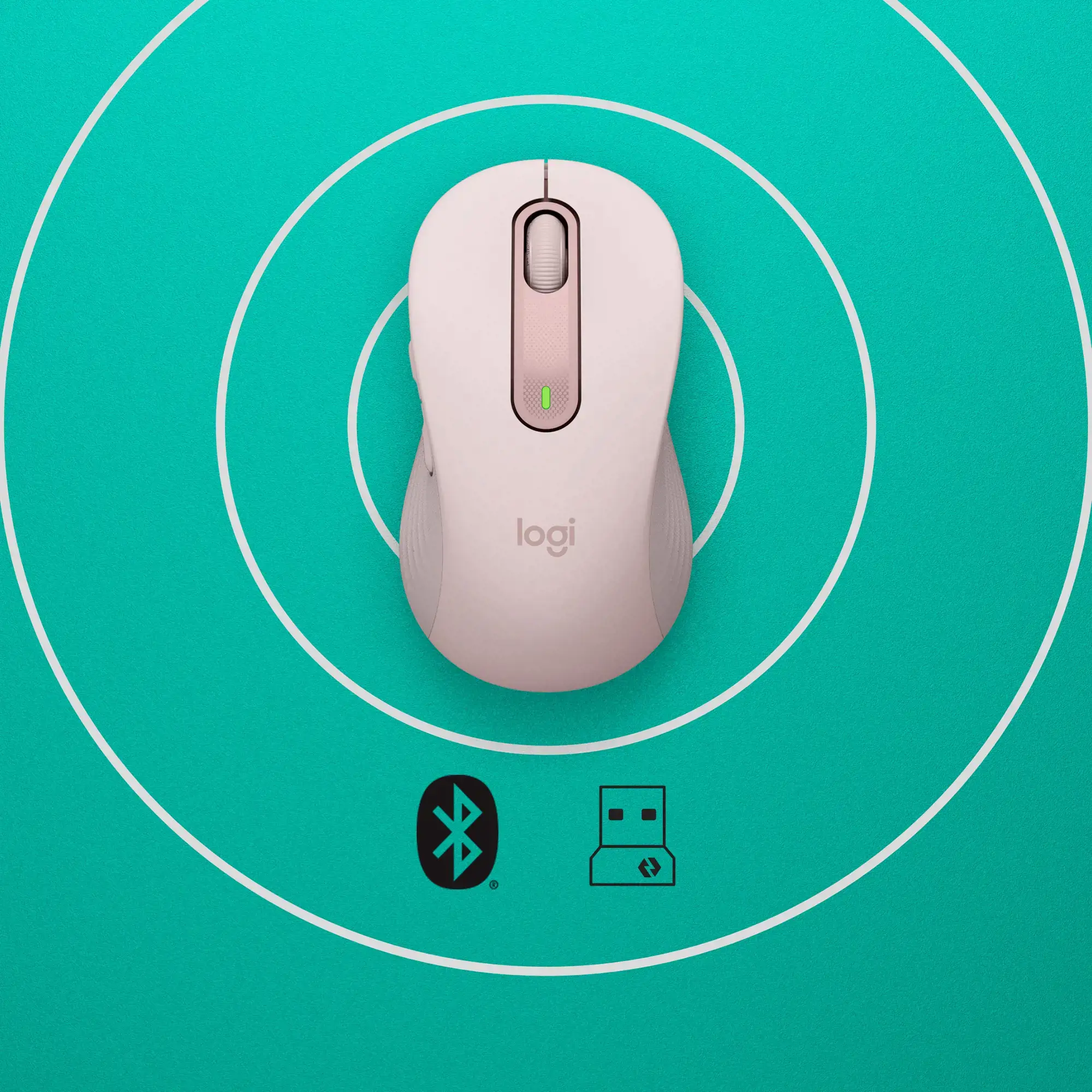 LOGITECH M650 Signature "Bluetooth" pelė - ROSE