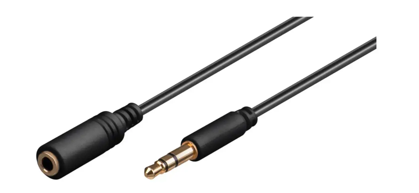 "Goobay" ausinių ir garso AUX ilgintuvas; 3,5 mm; 3 kontaktų; plonas 97122