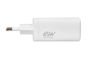 IBOX C-65 PD65W UNIVERSALUS ĮKROVIKLIS GaN USB-C KABELIU, BALTAS