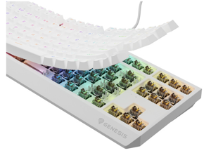 Genesis THOR 230 | Mechanical Gaming Keyboard | Wired | US | White | USB Type-A | Outemu Brown