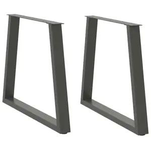 Valgomojo stalo kojos, V formos, 2 vnt., antracito spalvos, 70x(72-73,3) cm, plienas