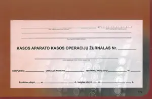 Kasos operacijų žurnalas, horizontalus, A4+, 3-jų dalių virš.