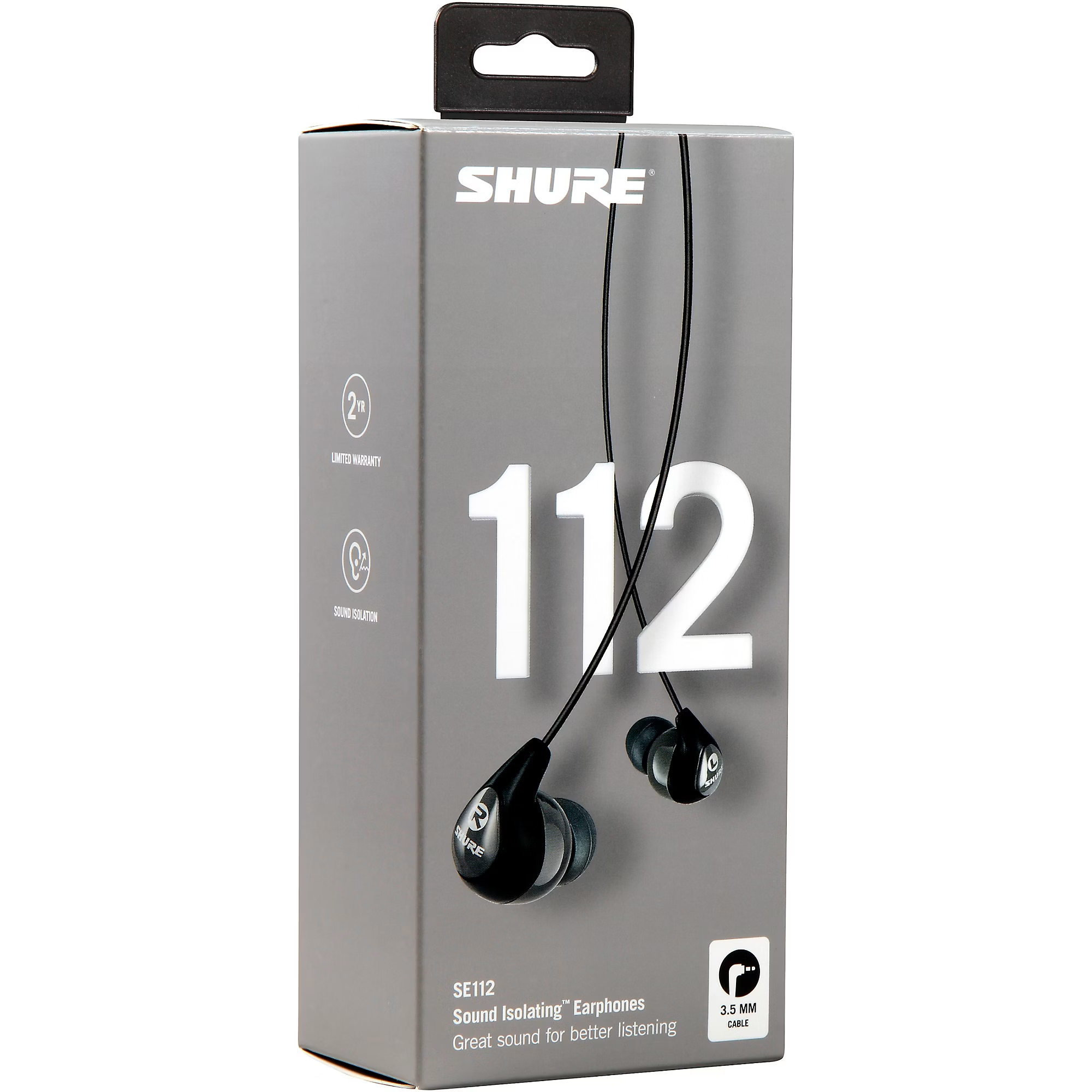 "Shure SE112" ausinės, pilkos spalvos