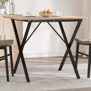 Valgomojo stalo kojos, 70x70x73cm, plieninis, X formos rėmas
