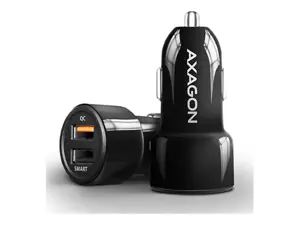 AXAGON PWC-QC5 automobilinis įkroviklis Smart 5V 2,4A + QC3.0, 30W, juodas