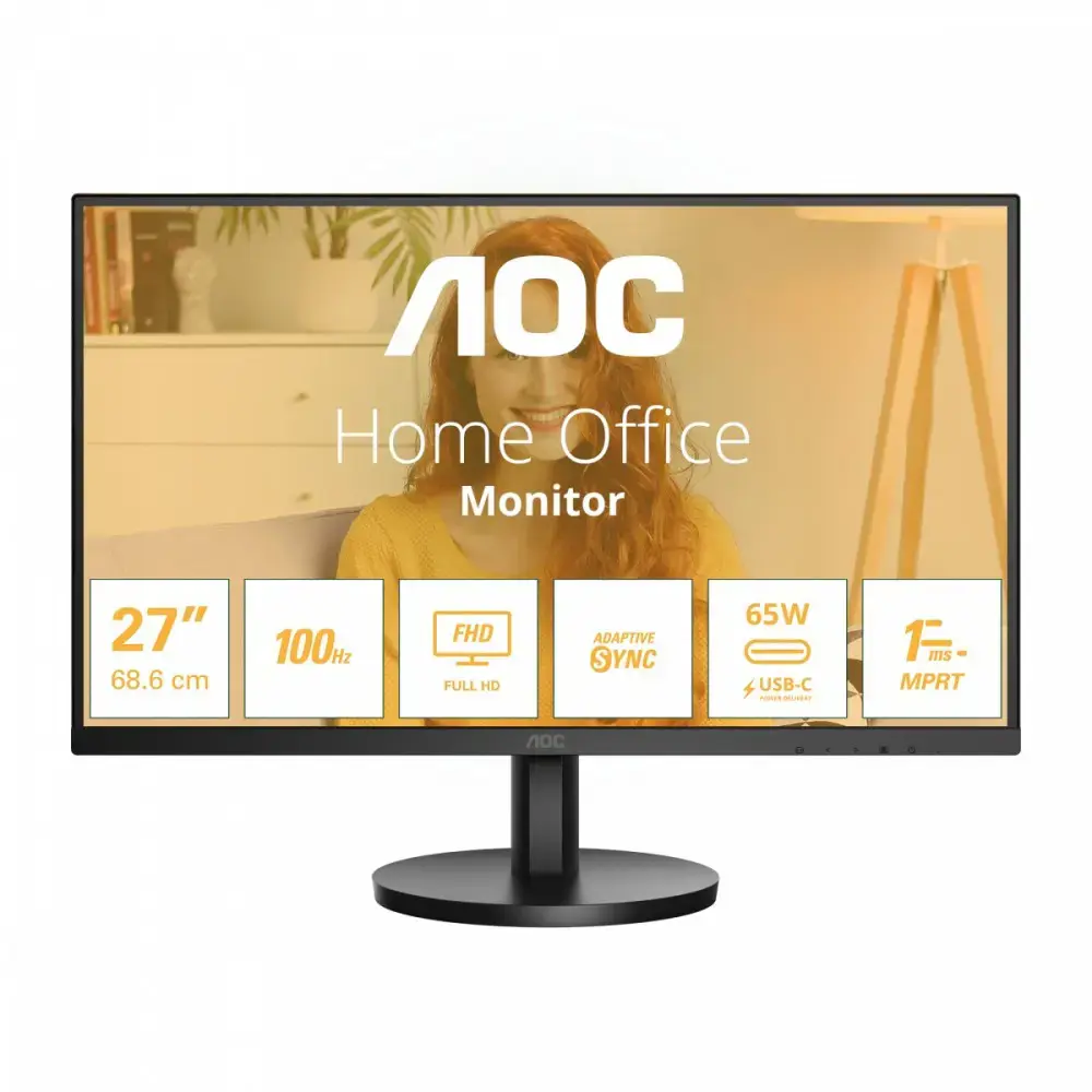 AOC 27B3CA2, 68.6 cm (27"), 1920 x 1080 pixels, Full HD, LED, 4 ms, Black