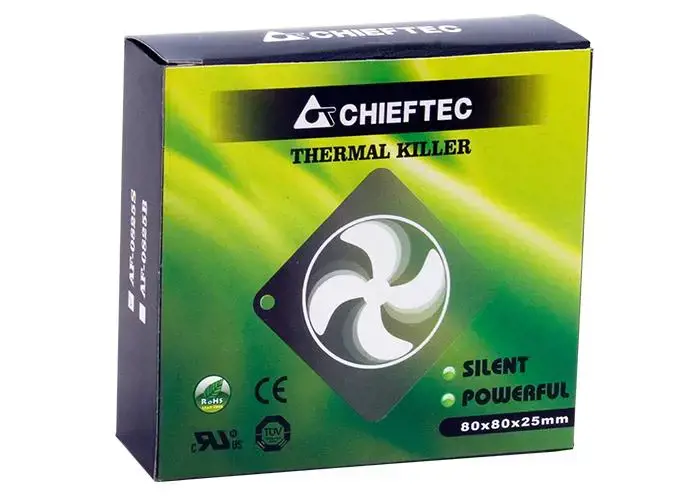 "Chieftec" AF-0825S kompiuterio aušinimo komponentas Kompiuterio korpusas Juodas