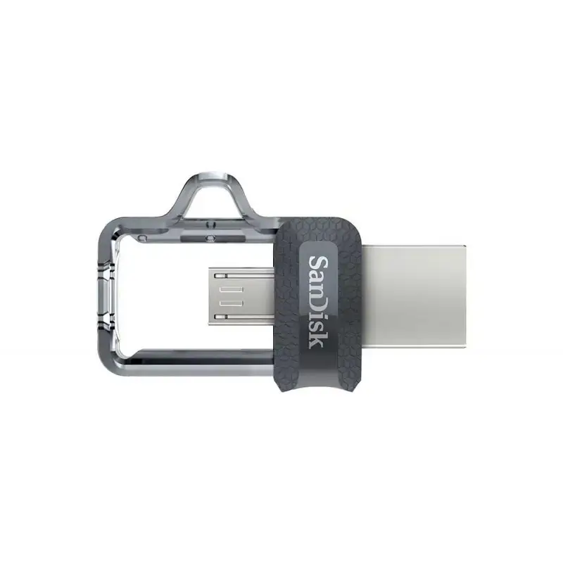 "SanDisk Ultra Dual Drive m3.0" 128 GB pilkos ir sidabrinės spalvos; EAN: 619659149697