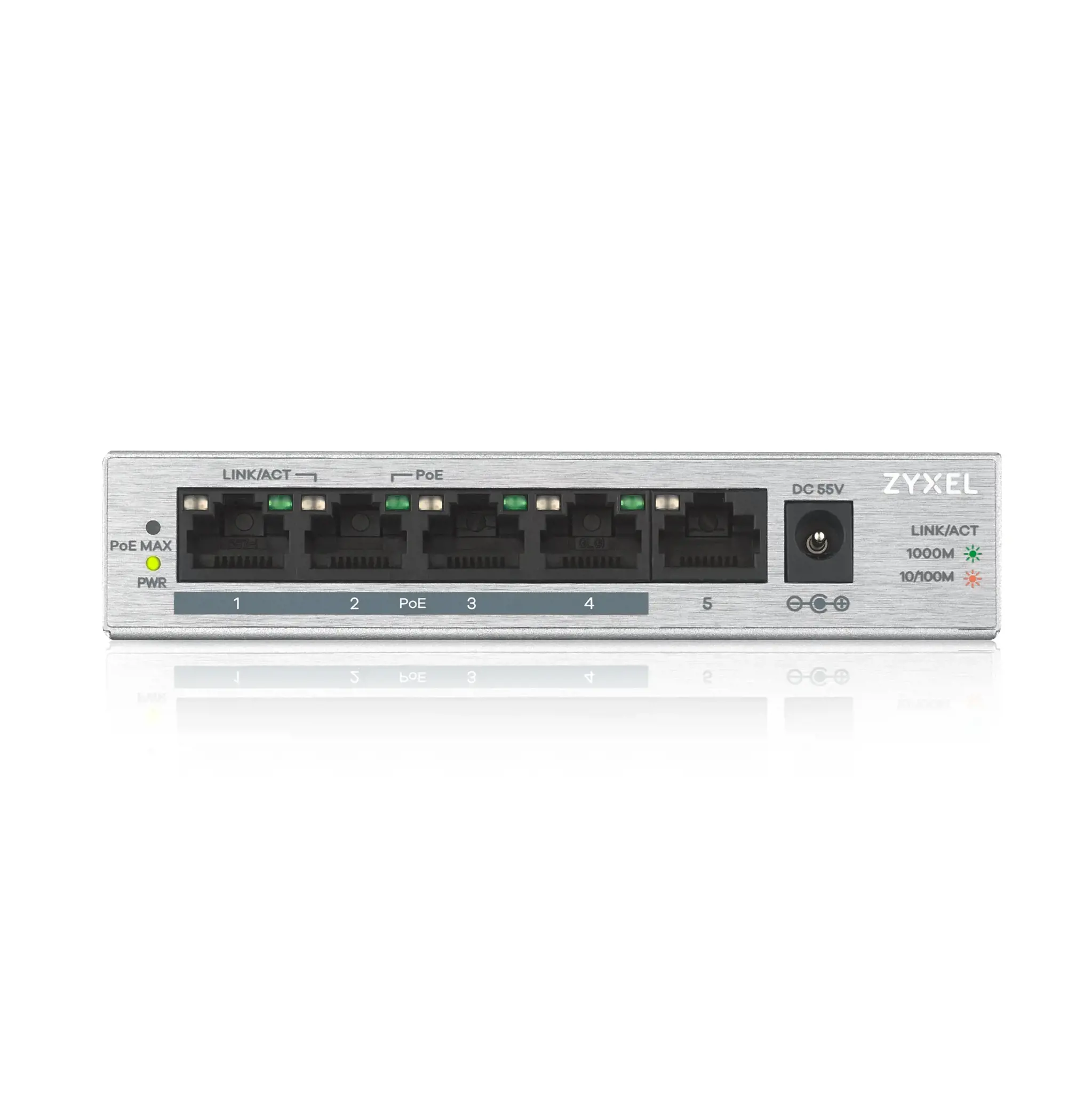 Zyxel GS1005HP, nevaldomas, Gigabit Ethernet (10/100/1000), dvipusis duomenų perdavimas, maitinimas per Ethernet (PoE)