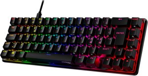 HyperX Alloy Origins 65 - Mechanical Gaming Keyboard - HX Red (NO Layout), 65%, Wired, USB, Mechanical, RGB LED, Black
