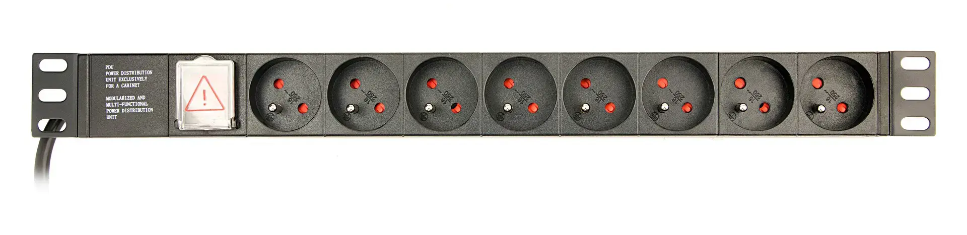 GEMBIRD PDU 8x prancūziškas lizdas 1U 10A 3m C14 kištukas