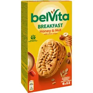 Sausainiai BELVITA, su riešutais ir medumi, 300 g