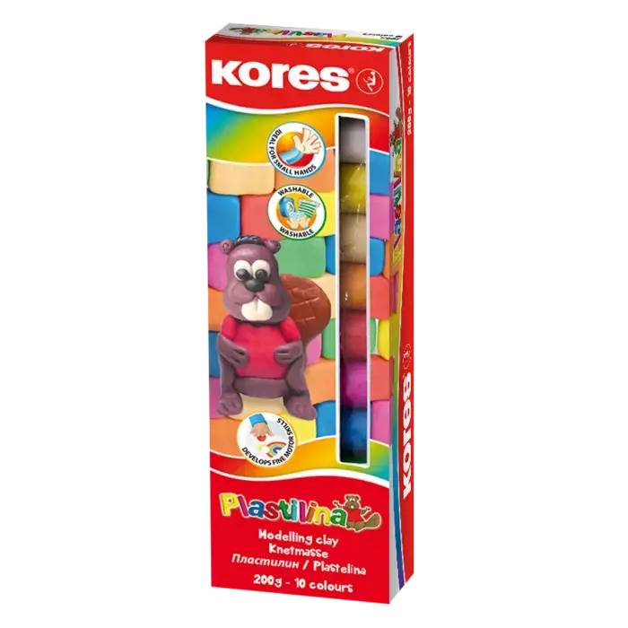 Plastilinas KORES, 10 spalvų