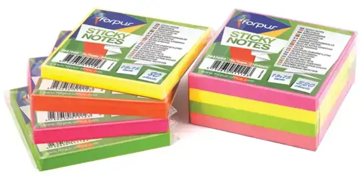 Lipnūs lapeliai Forpus, Neon, 75x75mm, oranžiniai (1x80)