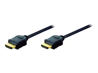 ASSMANN HDMI didelės spartos A tipo M/M 10,0 m ilgio jungiamasis kabelis su eternetu Full HD 60p aukso spalvos bl