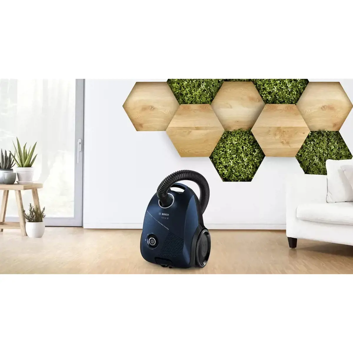 "Bosch Serie 2" BGBS2BU1T, 850 W, cilindrinis dulkių siurblys, sausas, dulkių maišelis, 3,5 l, higienos filtras, mikro