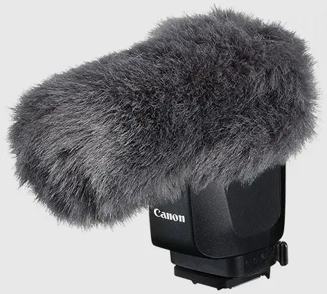 Canon 5138C001, Skaitmeninio fotoaparato mikrofonas, laidinis, 3,5 mm (1/8"), juodas, 1 vnt.