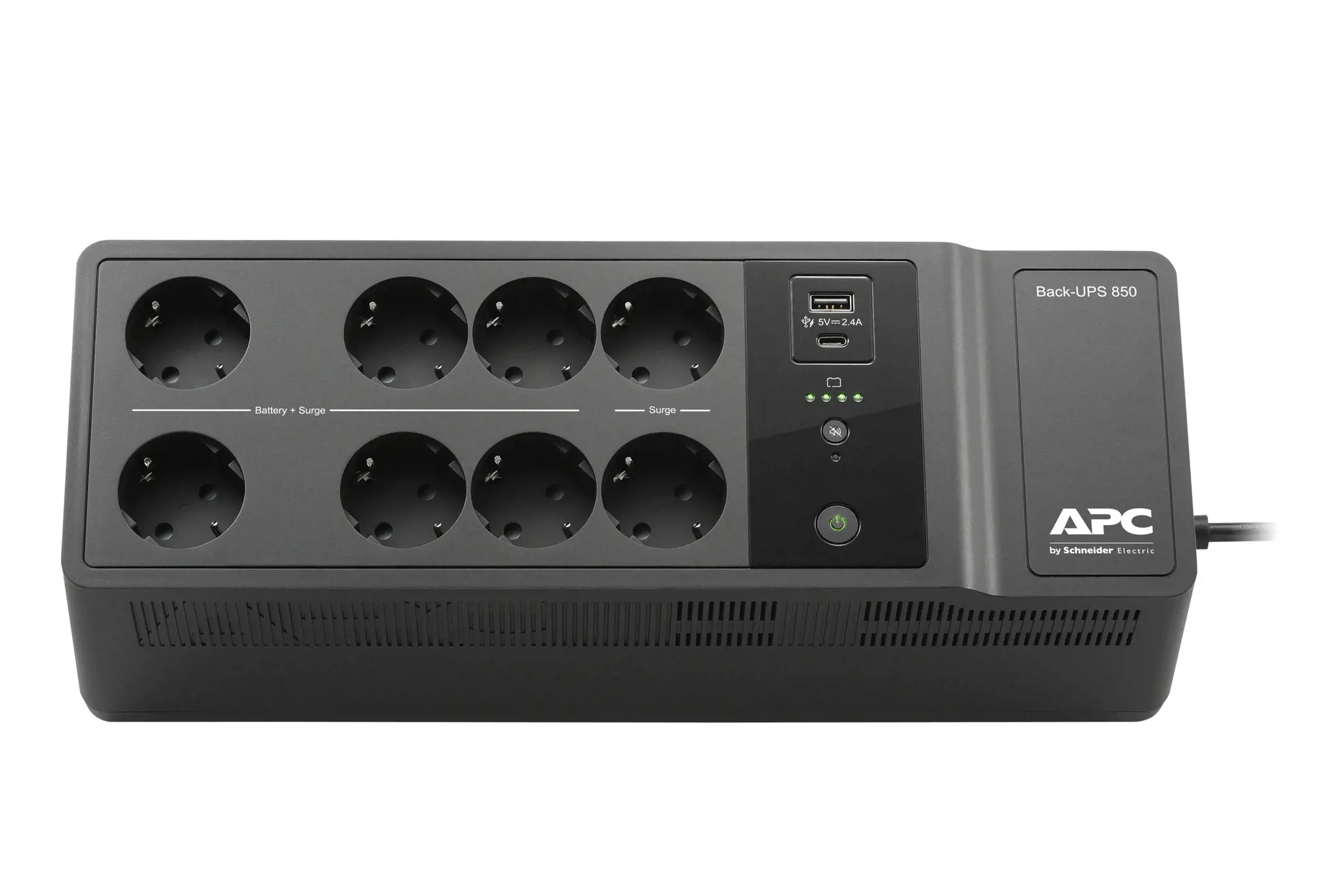 APC Back-UPS 850VA 230V C ir A tipo USB įkrovimo prievadai