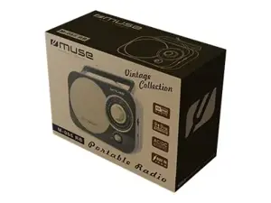 "Muse" Nešiojamasis radijo imtuvas M-055RB Juodas/auksinis, AUX įvestis