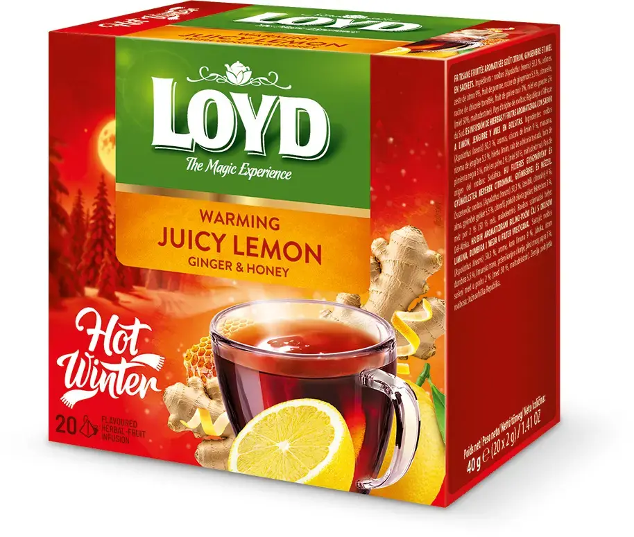 Žolelių ir vaisių arbata LOYD, citrinų imbiero ir medaus skonio, 20 x 2g