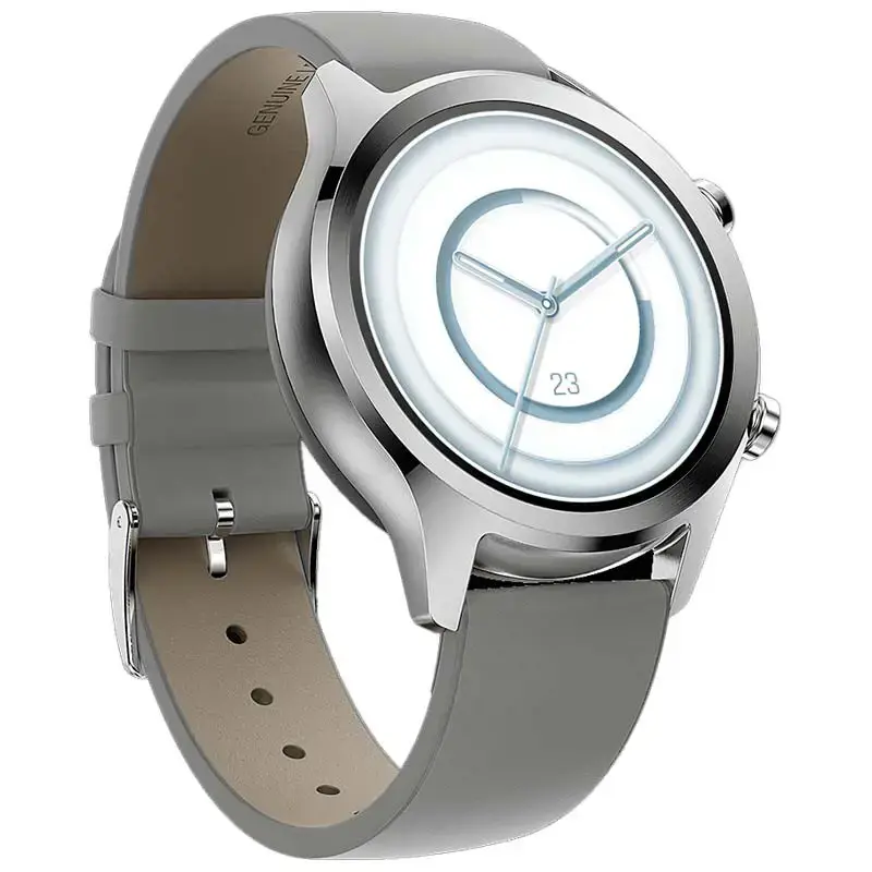 TicWatch Smart Watch C2 plus NFC, GPS (satellite), AMOLED, Heart rate monitor, Waterproof, Bluetooth, Platinum, Wi-Fi