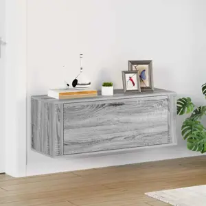 Spintelė batams, pilka ąžuolo, 100x35x38cm, apdirbta mediena