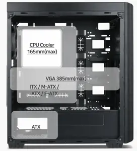 GEMBIRD Midi-tower kompiuterio korpusas Fornax K500 ATX juodas