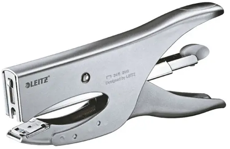 Leitz Mod. 5549, 40 lapų, sidabrinis, 7 cm, galinis, 150 segtukų, 60 x 190 x 28 mm