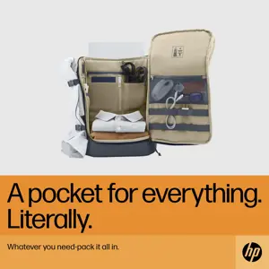 HP Travel 25 litrų 15,6 Iron Grey nešiojamojo kompiuterio kuprinė, 39,6 cm (15,6"), nešiojamojo kompiuterio skyrius, poliesteris
