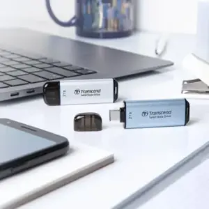 Išorinis SSD diskas TRANSCEND ESD300 512GB USB-C Įrašymo greitis 950 MBajtų/sek Skaitymo greitis 1500 MBajtų/sek TS512GESD300S