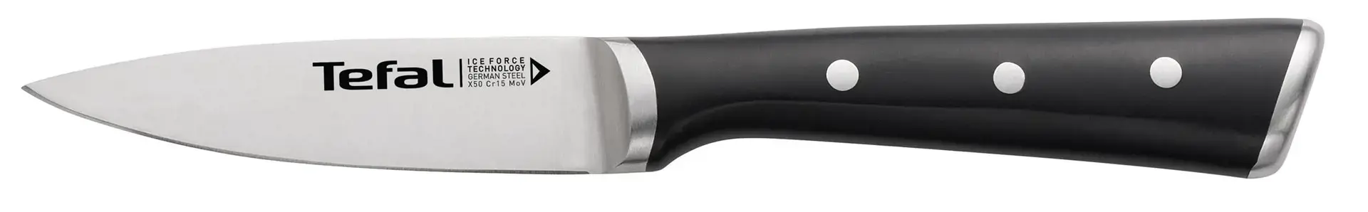 Tefal Ice Force K232S5, Knife/cutlery block set, Stainless steel, ABS, Stainless steel, Wood, Black