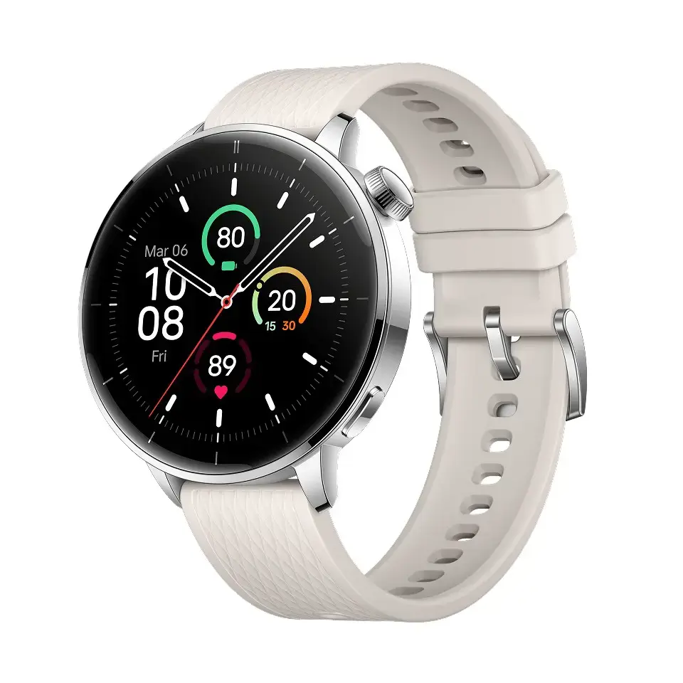 OnePlus Watch 3 43mm 3.35 cm (1.32") AMOLED Digital 466 x 466 pixels Touchscreen Silver, Titanium Wi-Fi GPS (satellite)