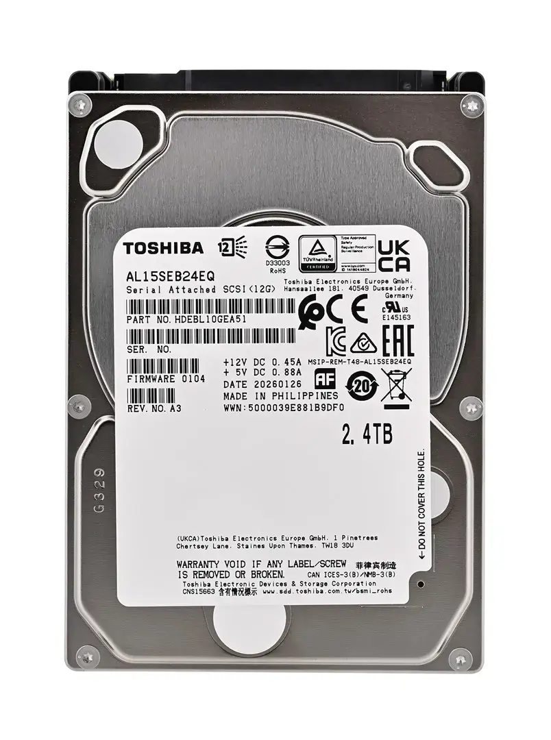 TOSHIBA Enterprise HDD 2.4TB 2.5inch SAS 12Gbit/s 10Krpm