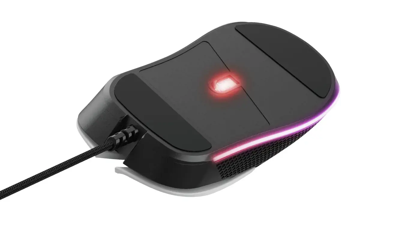 "Trust GXT 922W YBAR", dešinysis, optinis, A tipo USB, 7200 DPI, juodas, baltas