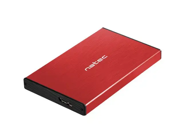 NATEC NKZ-1279 "Natec" išorinis korpusas RHINO GO, skirtas 2,5 SATA, USB 3.0, raudonos spalvos