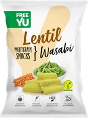 Veganiški lęšių traškučiai FREE YU, wasabi skonio, 70 g
