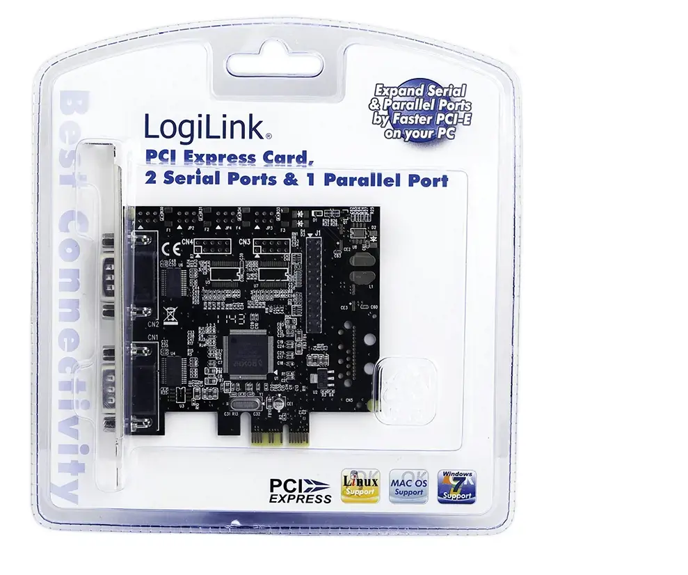 "Logilink" 2 x nuoseklusis (COM), 1 x lygiagretusis (LPT) PCIe