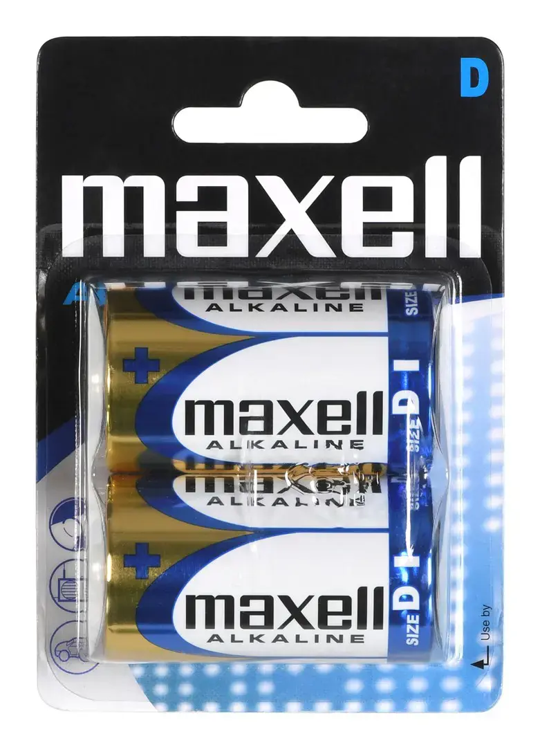 Baterijos Maxell D / LR20, šarminės, 1.5 V, 2 vnt. / BAT-520