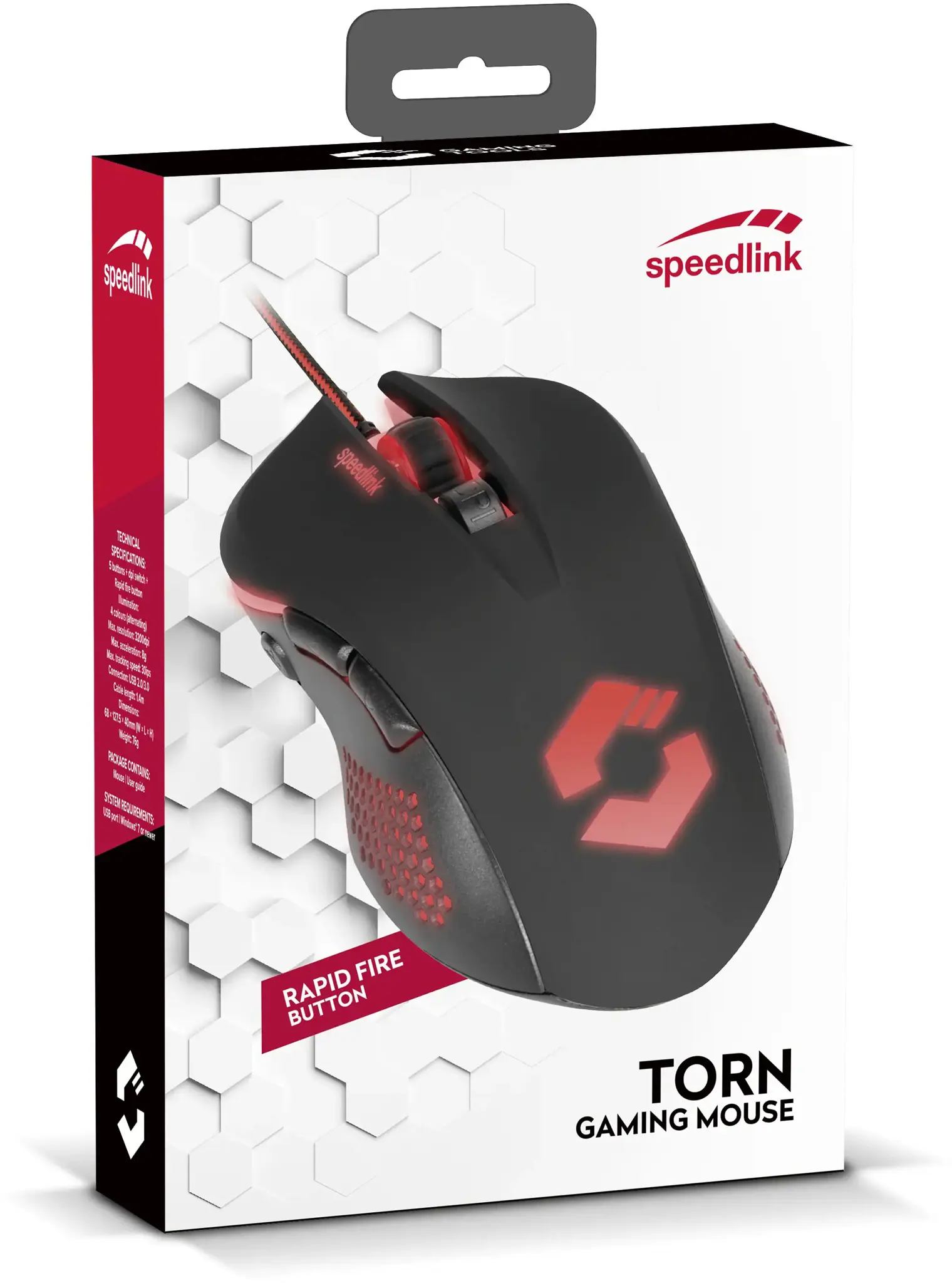 "Speedlink" pelė "Torn", juoda (SL-680008-BKBK)
