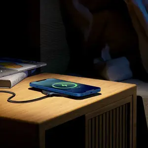 Indukcinis belaidis įkroviklis "Baseus Digital LED 15W" (juodas)