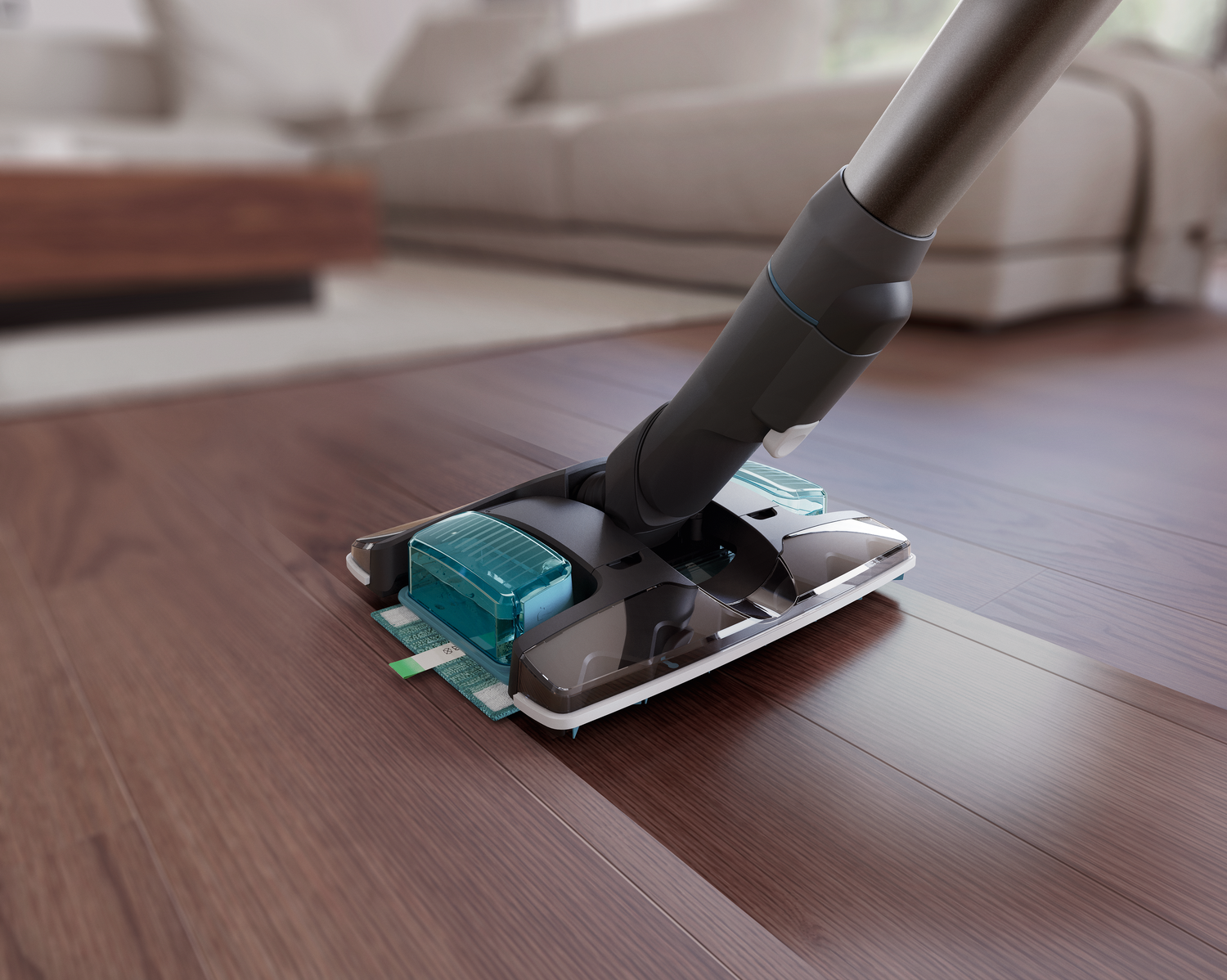 Philips 8000 series XC8055/01, Stick vacuum, Bagless, Aqua colour, Black, 0.6 L, Rectangular, Dry&wet