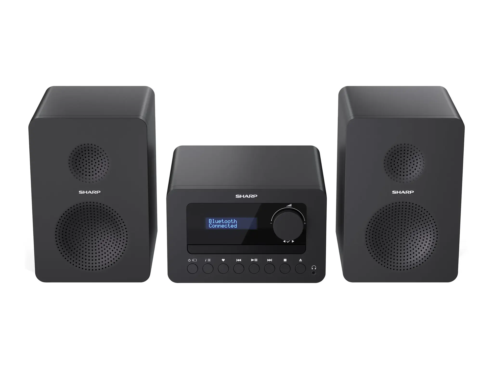 "Sharp TOKYO DAB+ HI-FI" mikrosistema, namų garso mikrosistema, juoda, 40 W, dvipusė, belaidė, DAB, FM