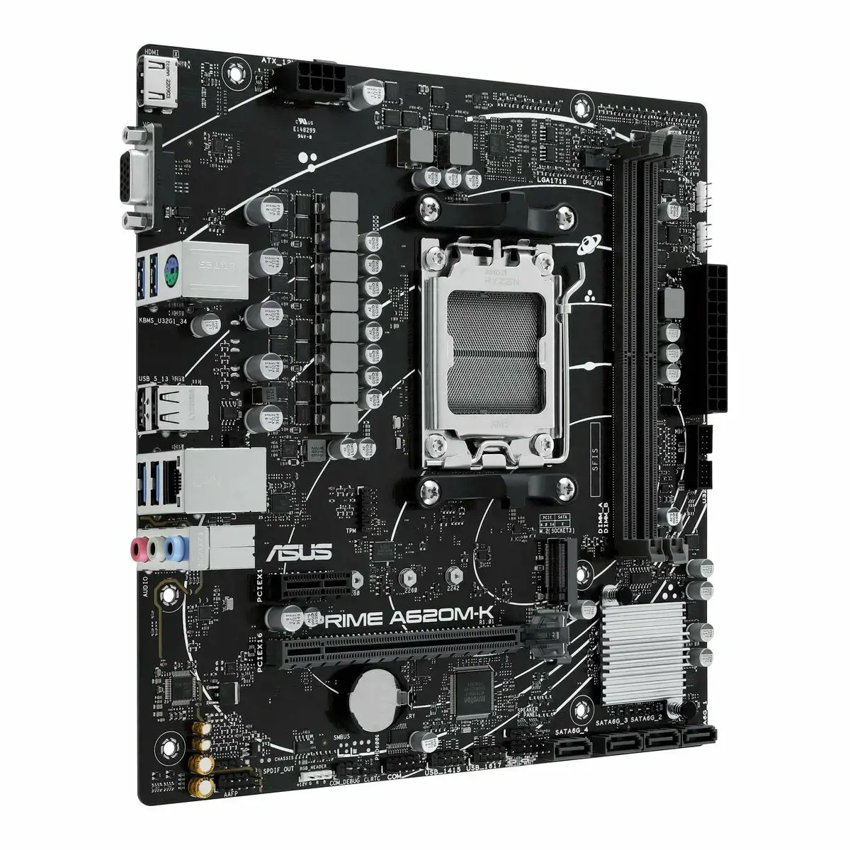 ASUS PRIME A620M-K AM5 2xDDR5 mATX MB 4xSATA 1xM.2
